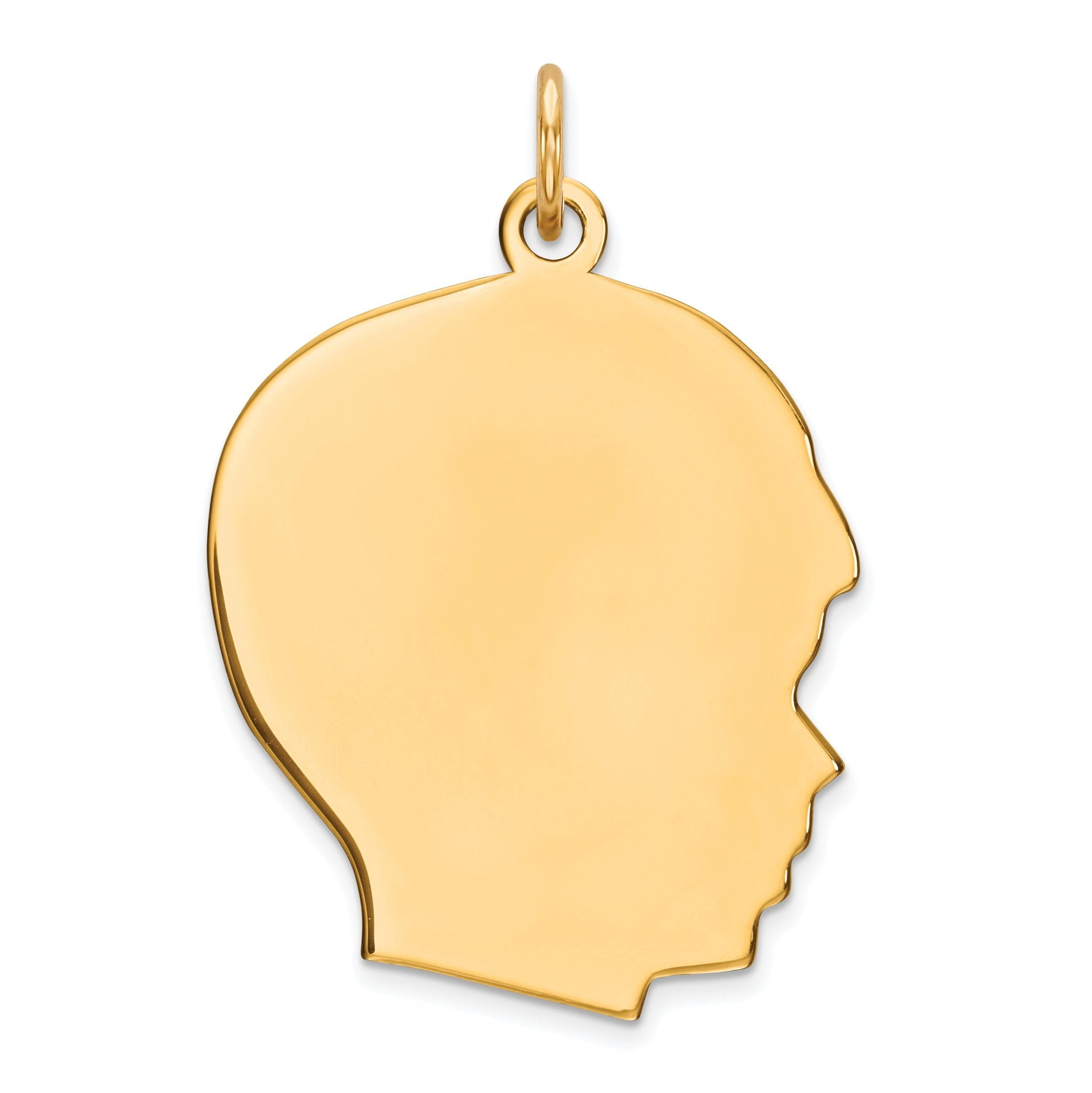 Sterling Silver GP Engraveable Boy Polished Disc Charm Main image