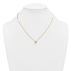 14k 1 carat Certified Lab Grown Diamond VS+ F+ Round Complete Bezel Set 18 inch Necklace