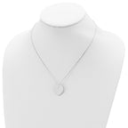 Sterling Silver 925 Engravable Heart Necklace Box Chain Elegant Polished