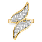 10K WithRhodium Diamond-Cut Filigree Ring