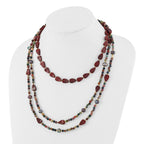 Sterling Silver Gold-plated Multi Stone Adj. 17in or 40in Necklace