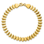 14K Polished Fancy Geometric Link Bracelet