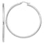 Sterling Silver Rhodium-plated 2.5mm Round Hoop Earrings