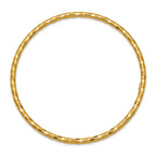 14K Gold Women's Polished Textured Slip-On Bangle Bracelet