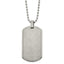Chisel Stainless Steel Brushed and Polished Scratch Finish Dog Tag on a 22 inch Ball Chain Necklace