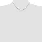 Polished Snake Chain Necklace in Sterling Silver, 2mm