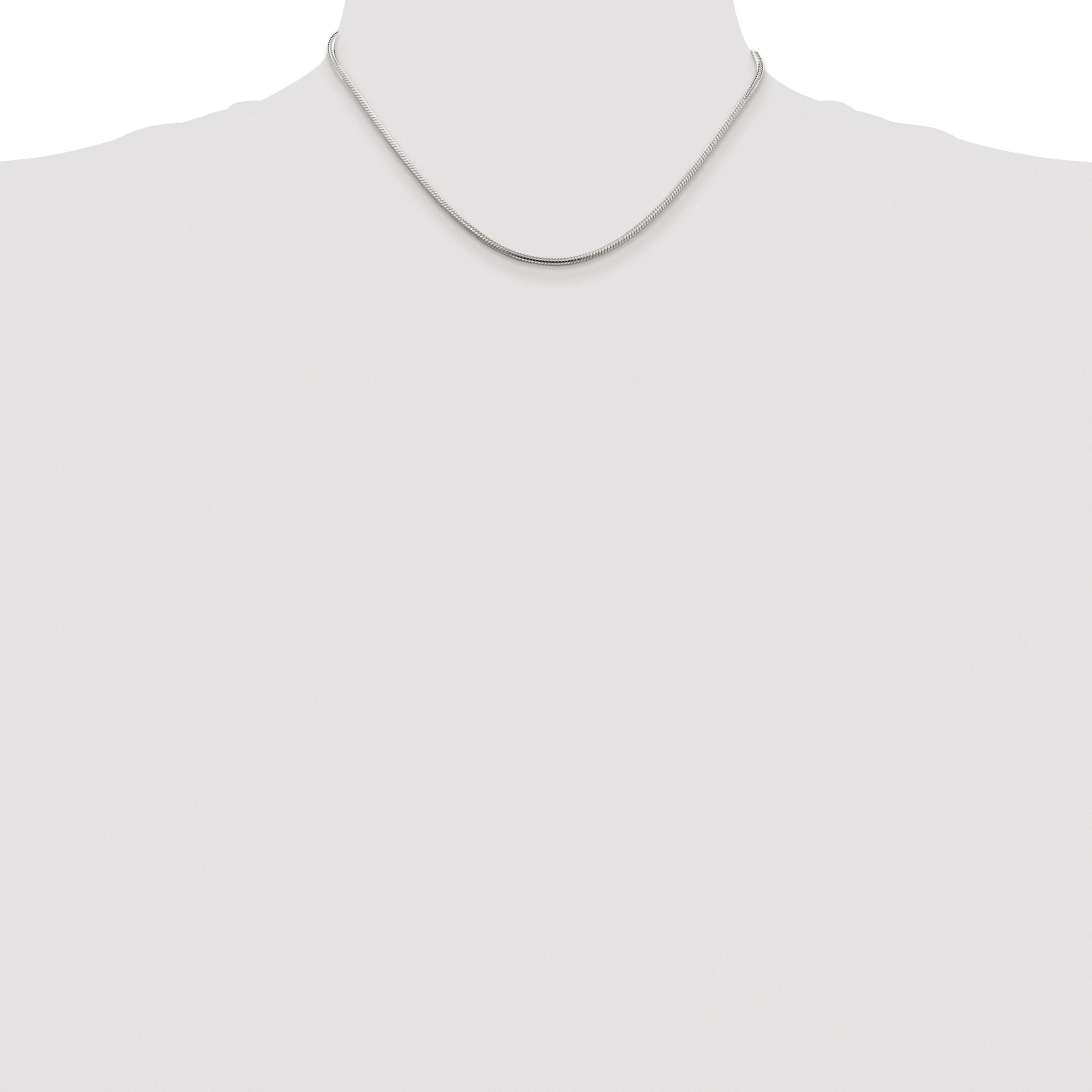 Polished Snake Chain Necklace in Sterling Silver, 2mm