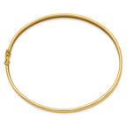 14K Gold Flexible Bangle Bracelet with Polished Finish and Safety Clasp
