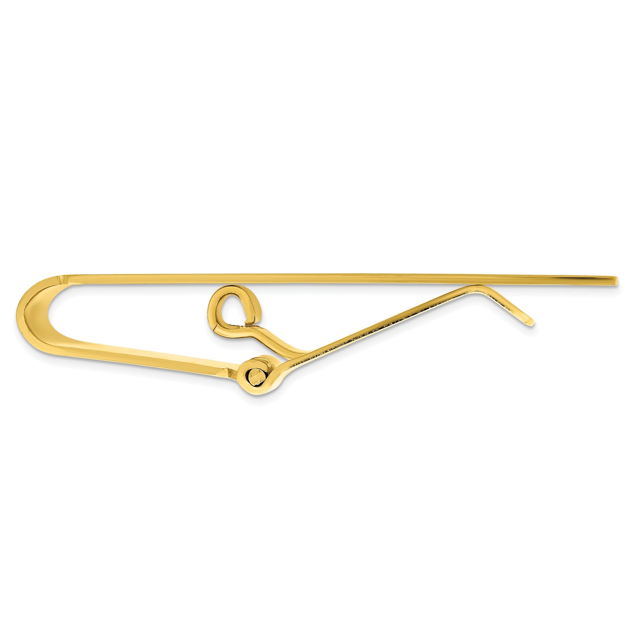 Gold-plated Kelly Waters Horizontal Lines with Engravable Oval Hinged Money Clip Secondary image