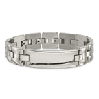Stainless Steel Polished Link ID Bracelet for Men