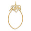 10K Gold Polished Filigree LOVE Charm Holder Pendant  Elegant and Timeless