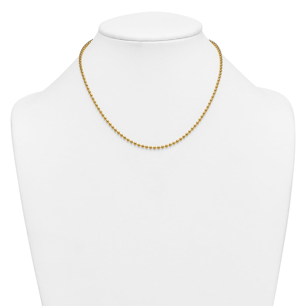 Bead Chain Necklace in 14/20 Gold Filled, 2.5mm