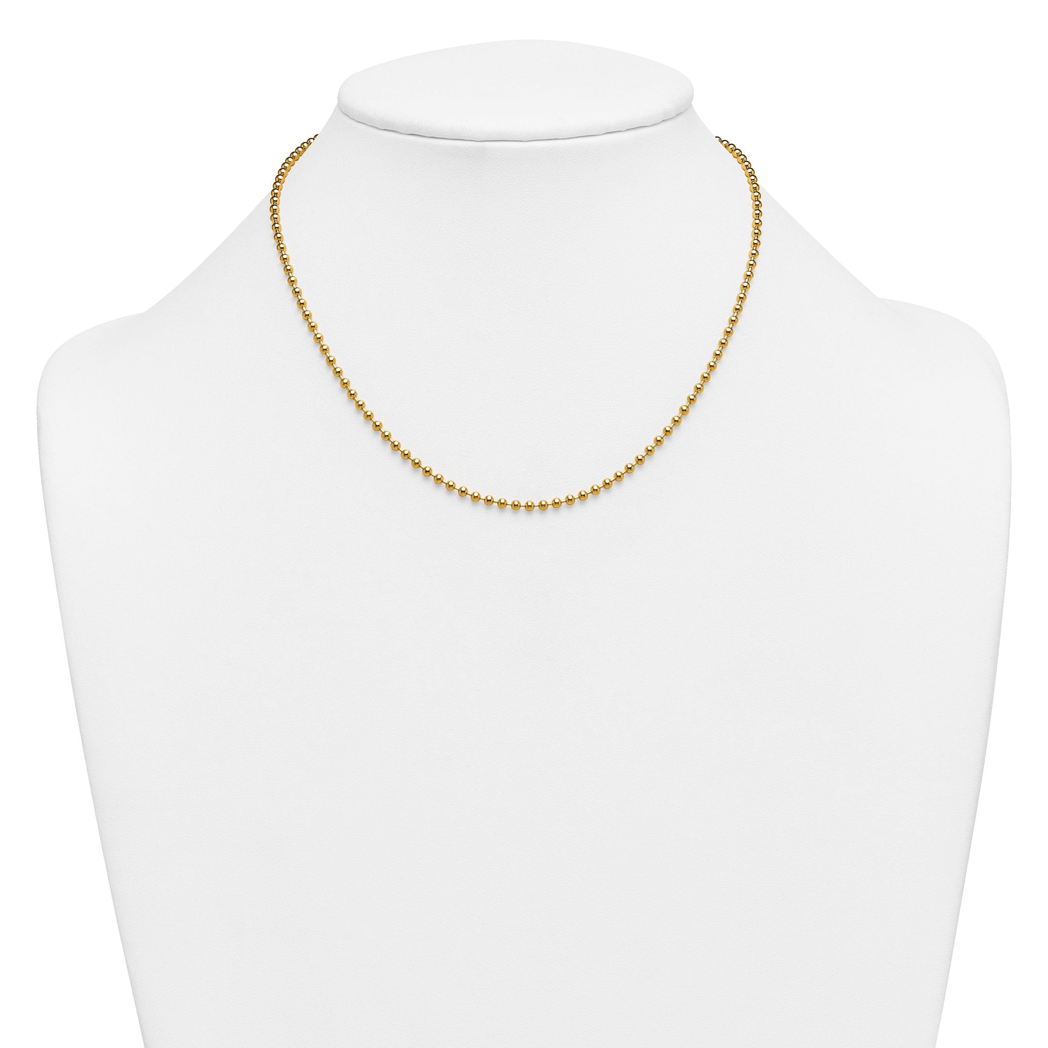 Bead Chain Necklace in 14/20 Gold Filled, 2.5mm