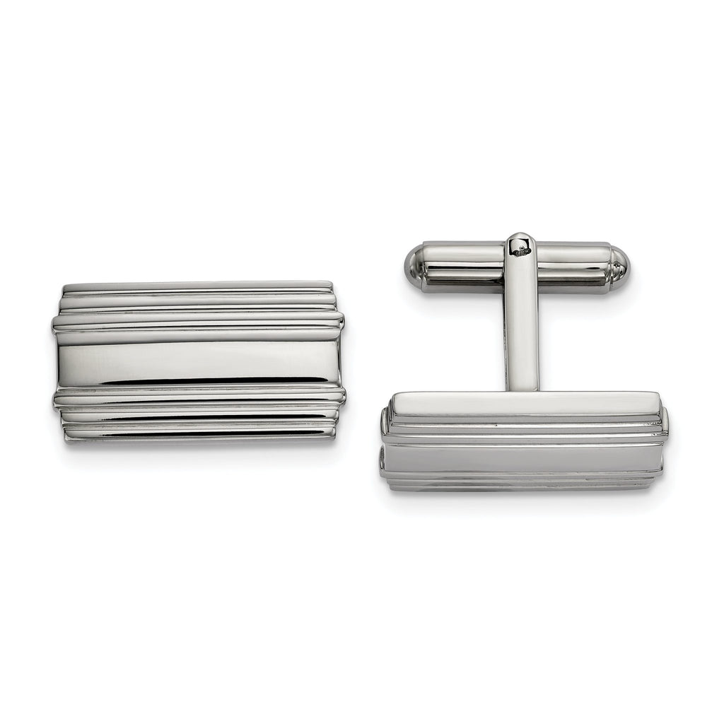 Polished Cufflinks in Stainless Steel