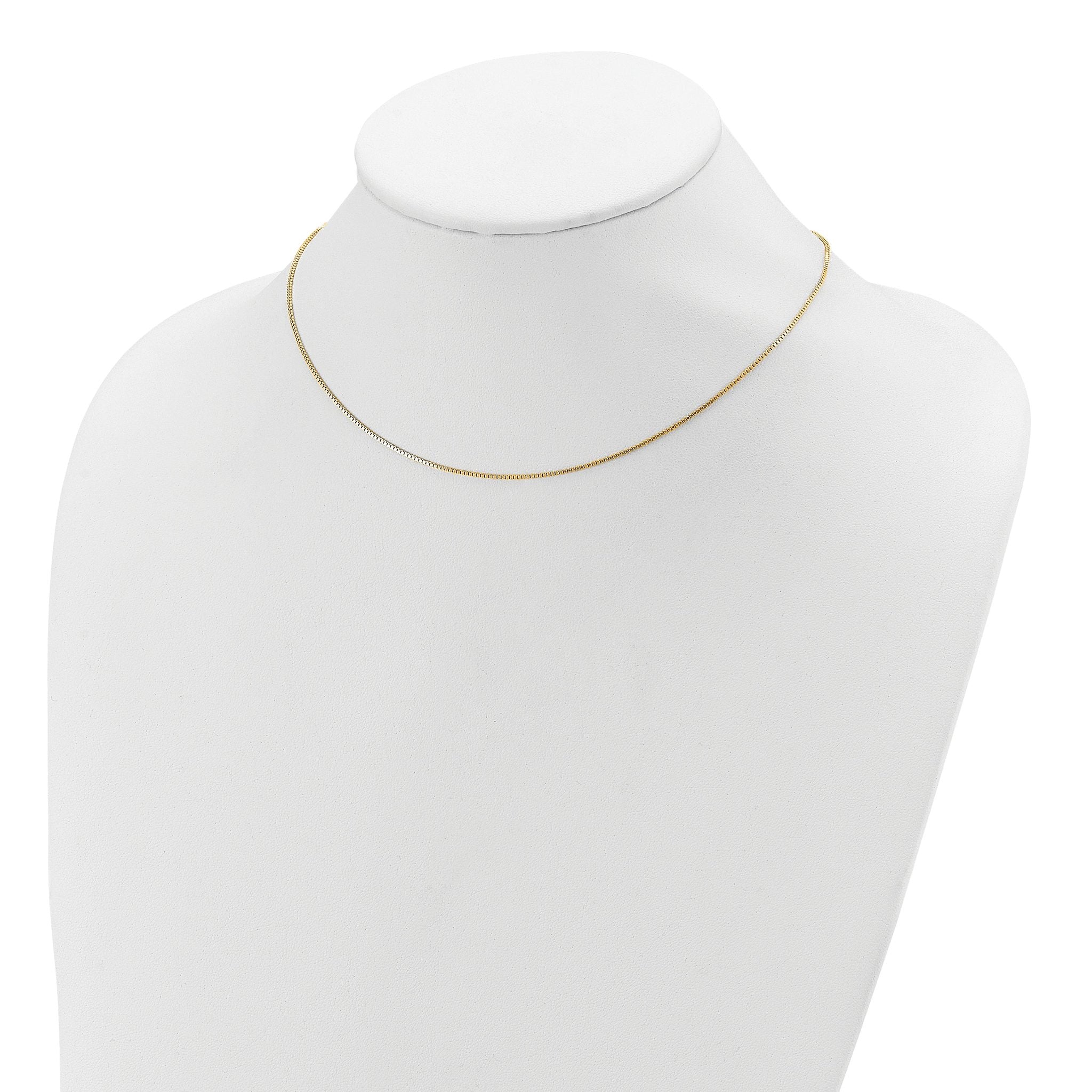 Adjustable Box Chain in Gold-Plated Sterling Silver