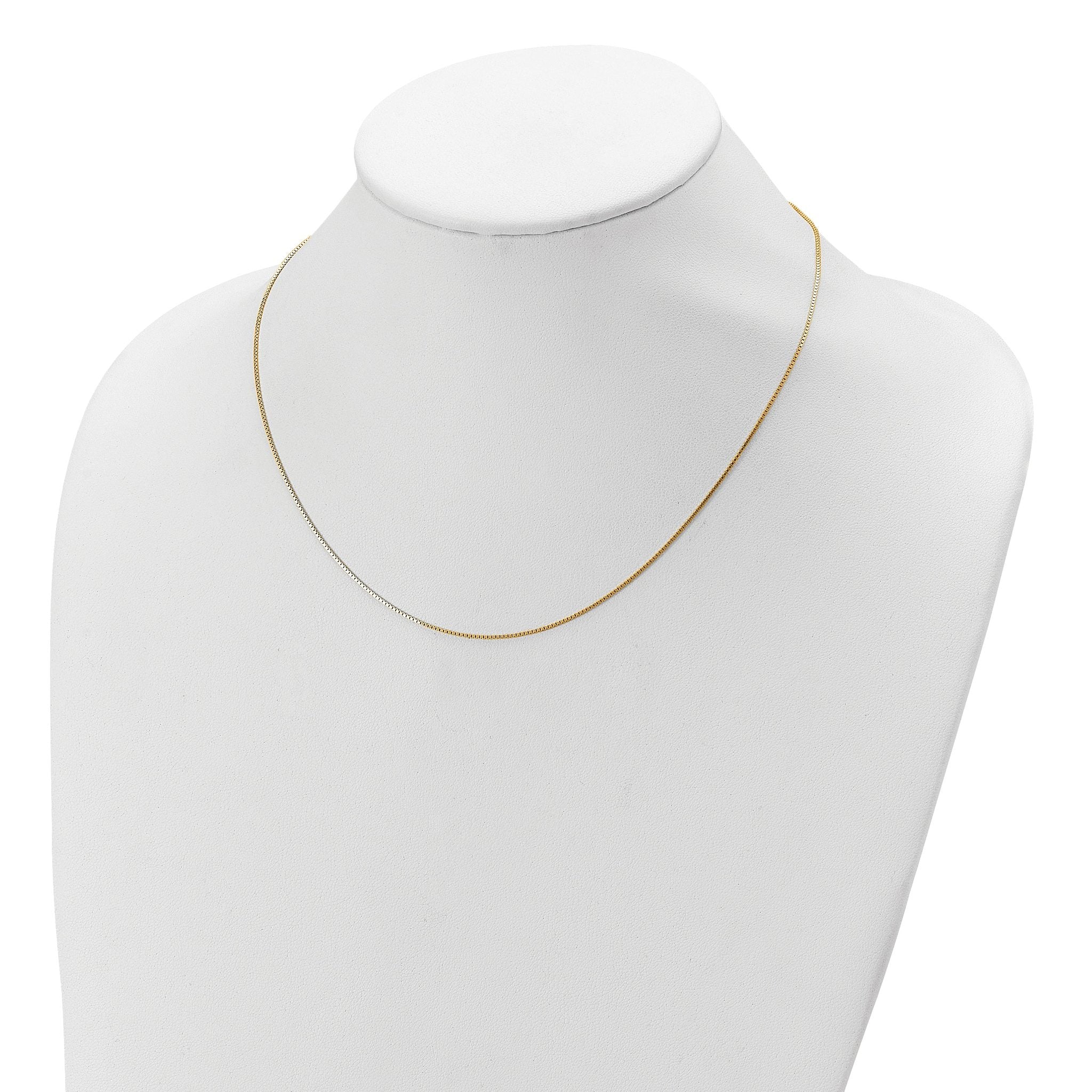 SS Gold-plated .85mm Box 1in+1in Adjustable Chain
