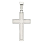 Sterling Silver 925 Polished Cross Pendant with Anti-Tarnish Finish