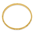 14k 5/16 Laser Cut Hinged Bangle Bracelet