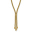 14K Polish/Texture/Dia-cut Fancy Drop Necklace