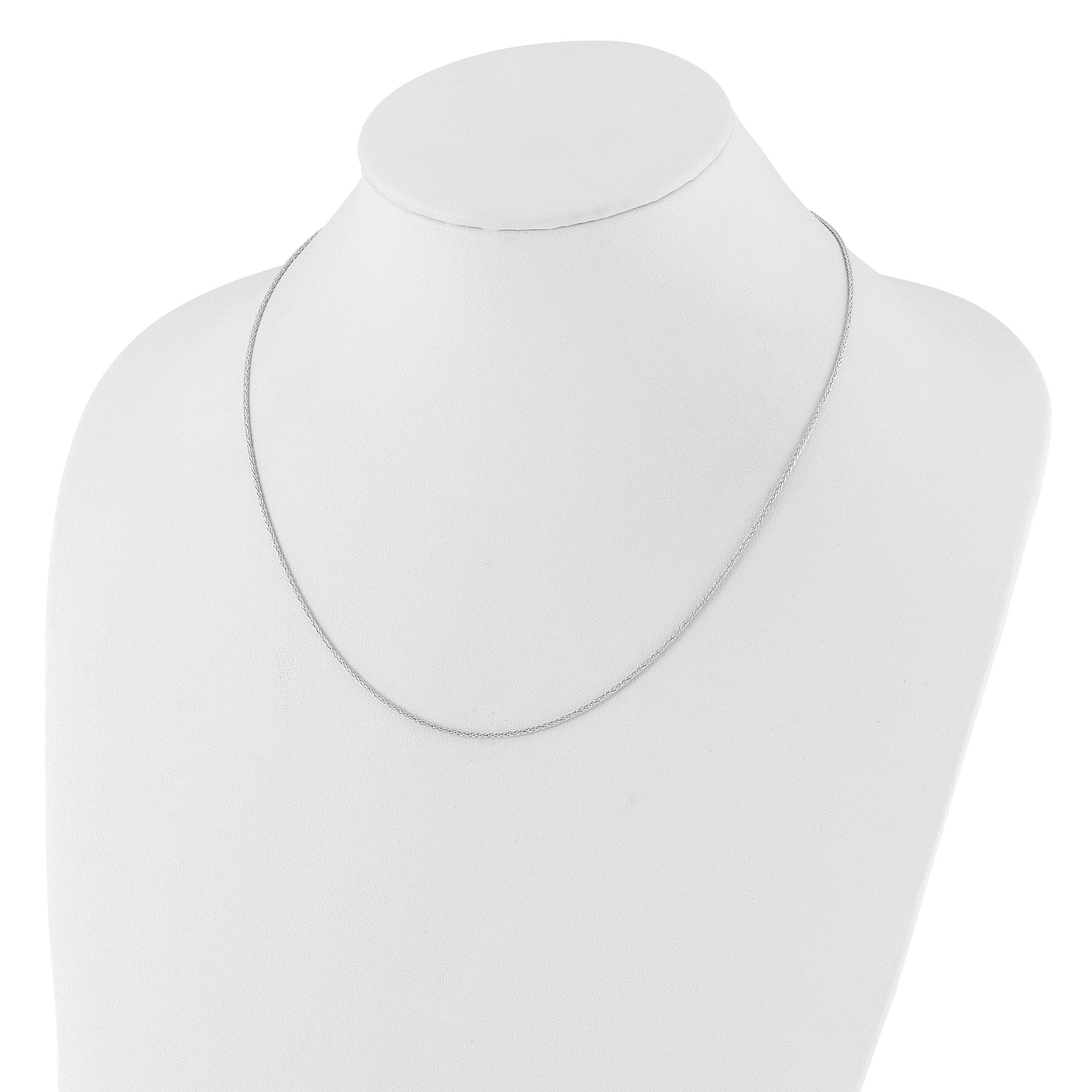 1.4mm 14K White Gold Wheat Chain Secondary image
