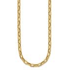 14K Polished 5.5mm Fancy Oval Link Necklace