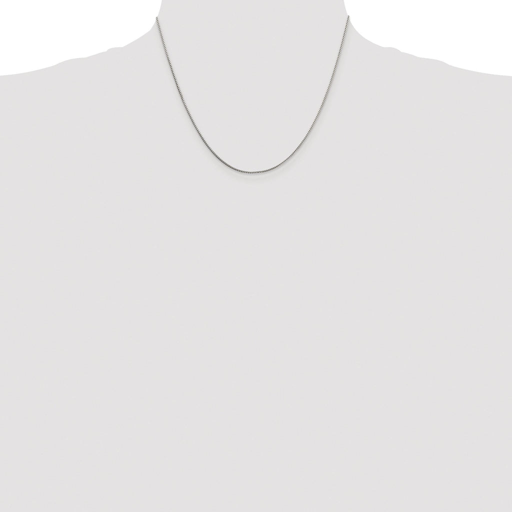 8-Sided Box Chain Necklace in Sterling Silver, 1mm