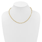 14K Polished Fancy Paperclip Link Necklace