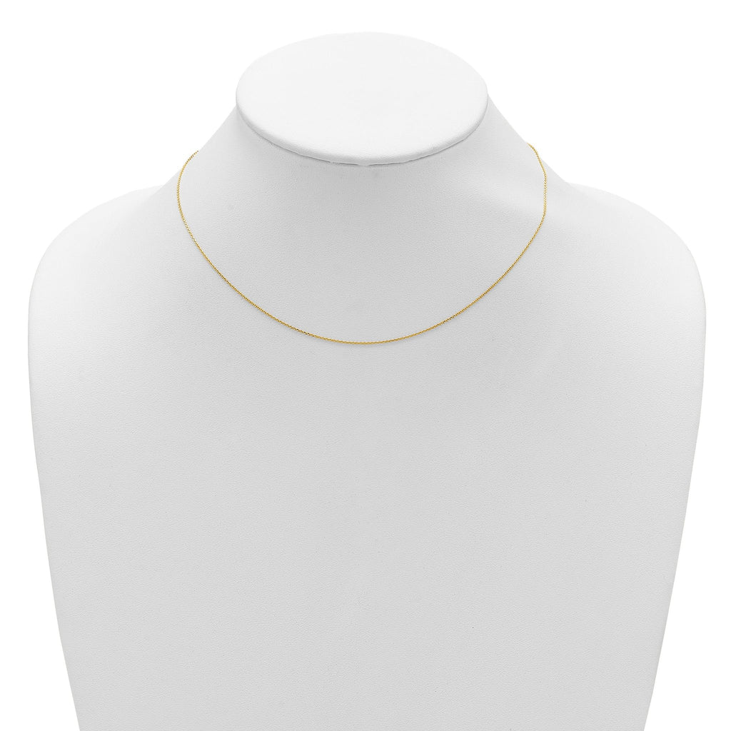 Diamond-Cut Square Cable Adjustable Chain in 14K Yellow Gold