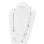 Two-Strand Cross Necklace in Stainless Steel