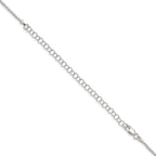 Sterling Silver 1.7mm Diamond-Cut Round Spiga Chain With 2 Inch Extension