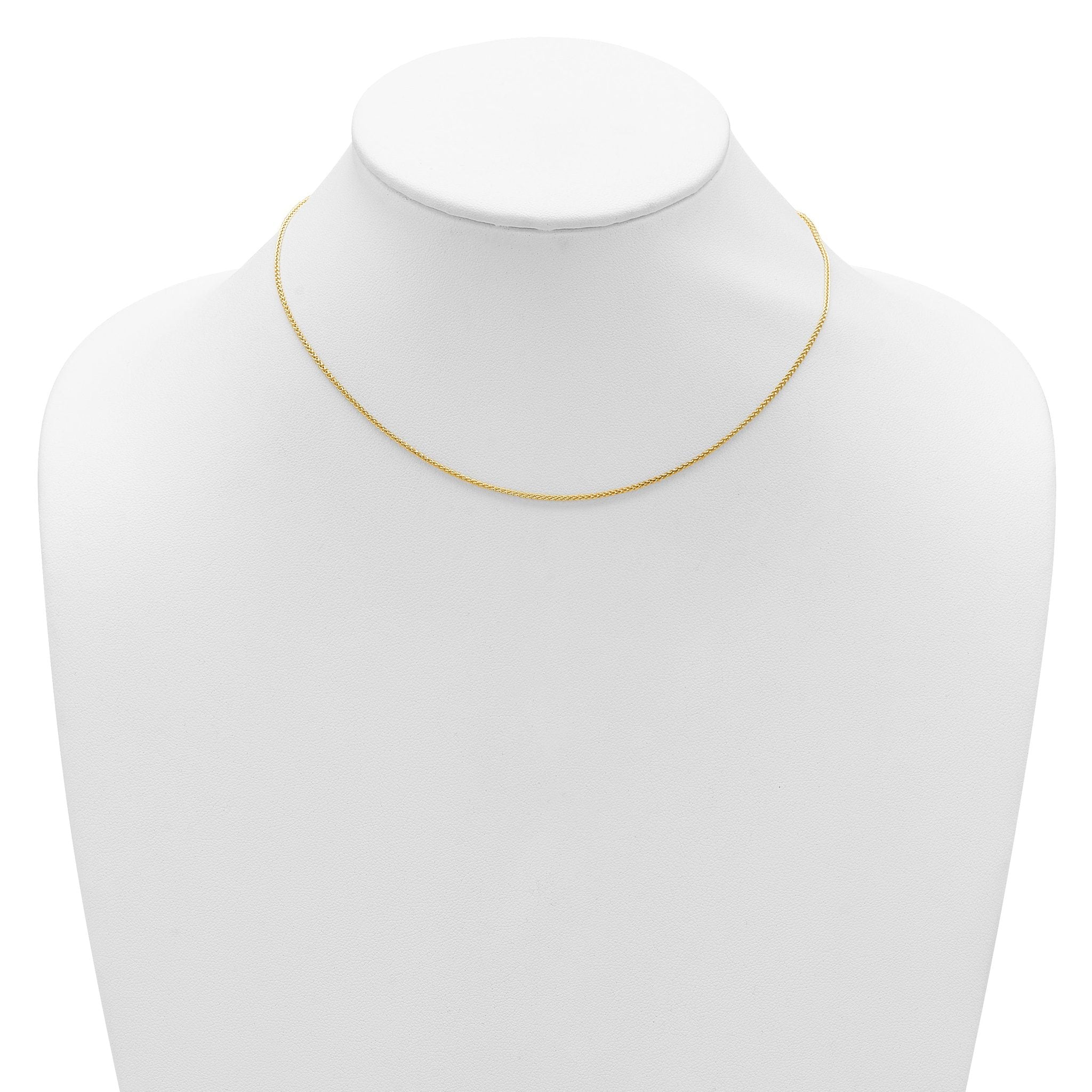 14K 1.2mm Baby Spiga 1in+1in Adjustable Chain