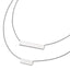Polished Double Bar Necklace in Sterling Silver