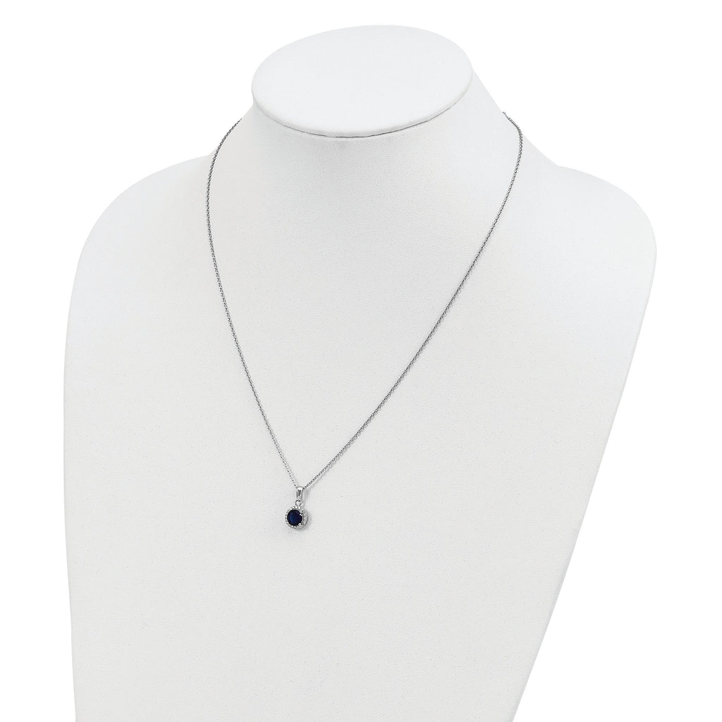 Sophia Jewelers Sterling Silver 20 Stone CZ Necklace with Extender