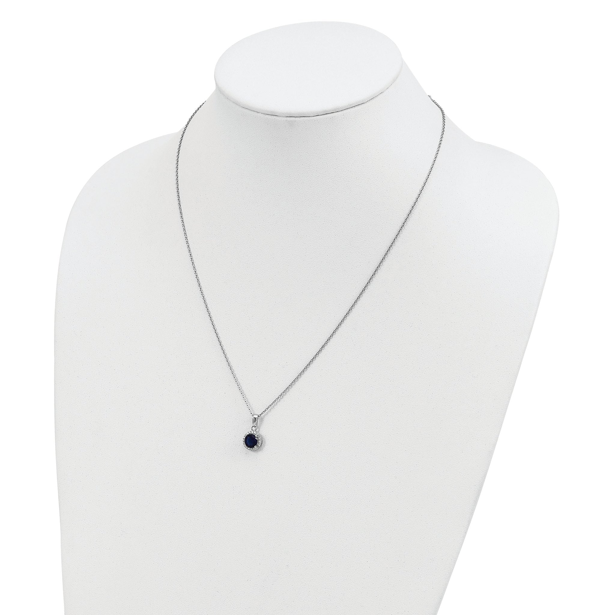 Sophia Jewelers Sterling Silver 20 Stone CZ Necklace with Extender