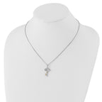Sophia Jewelers Sterling Silver Gold-Tone Diamond Key Necklace