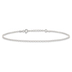Sterling Silver 2mm Rolo Chain 9 inch Plus 1 inch Extender - Total 10 inch Anklet