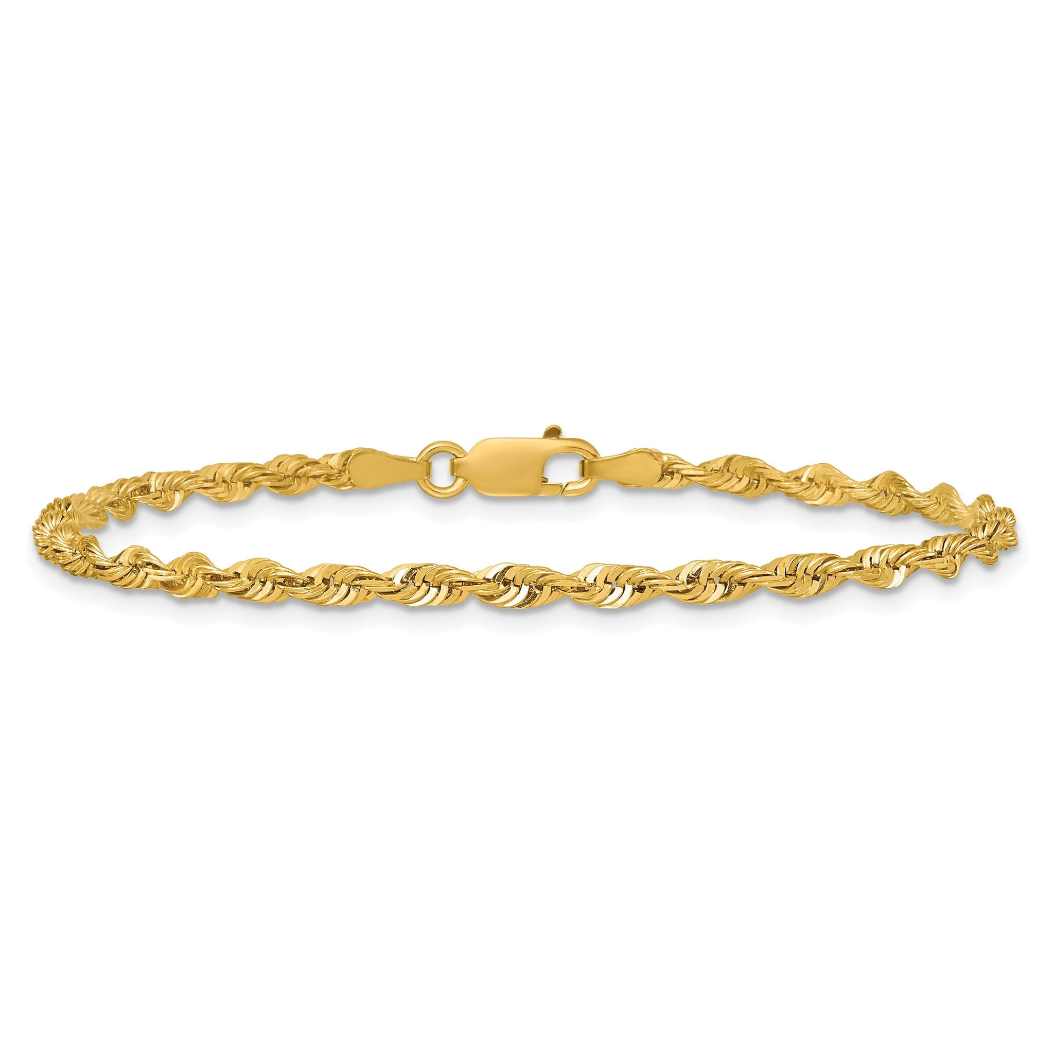 Diamond-Cut Rope Chain in 10K Yellow Gold, 2.75mm