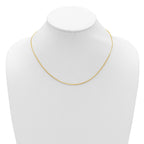 14K 1.25mm Franco 1in+1in Adjustable Chain