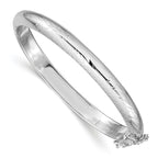 Sophia Jewelers Sterling Silver Baby Bangle with Safety Clasp Polished Finish