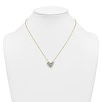 14k 1 1/4 carat Lab Grown Diamond VS/SI+ G+ Complete 18 inch Cluster Heart Necklace