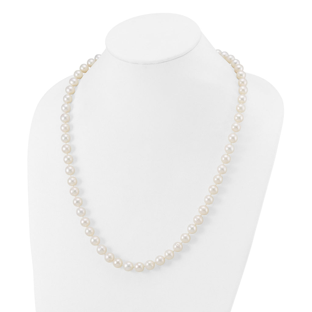 14K Gold Filled 9-10mm White Cultured Freshwater Pearl Necklace