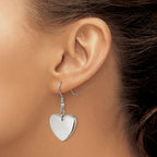Stainless Steel Polished Heart Drop Dangle Earrings for Women
