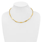 14K Polished Bar Station Necklace