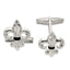 Sterling Silver Fleur-de-Lis Onyx Cuff Links