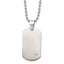 Chisel Titanium Brushed with .02 carat Diamond Accent Dog Tag Necklace
