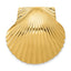 14K Gold Scallop Shell Slide Pendant  Fits 8mm & 10mm Omega