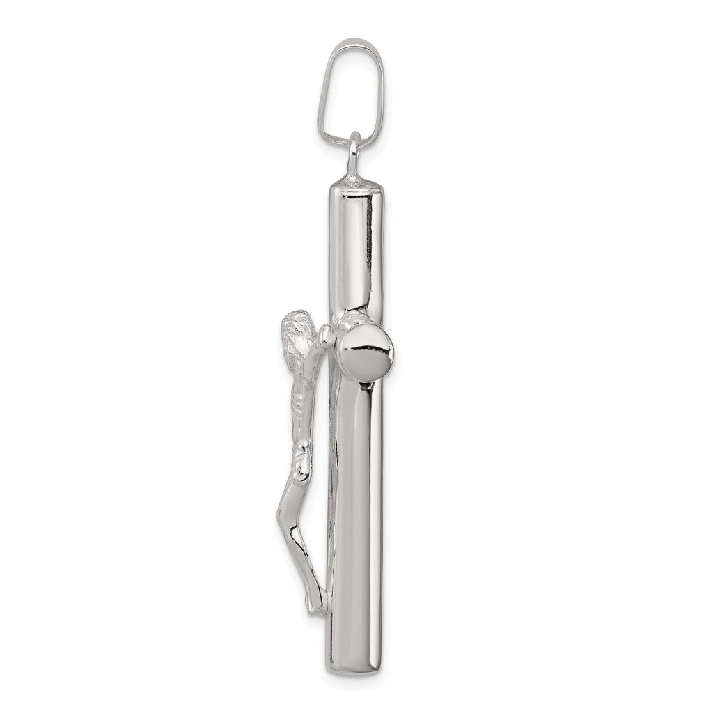 Sophia Jewelers 925 Sterling Silver Polished Crucifix Pendant 3D Anti-Tarnish