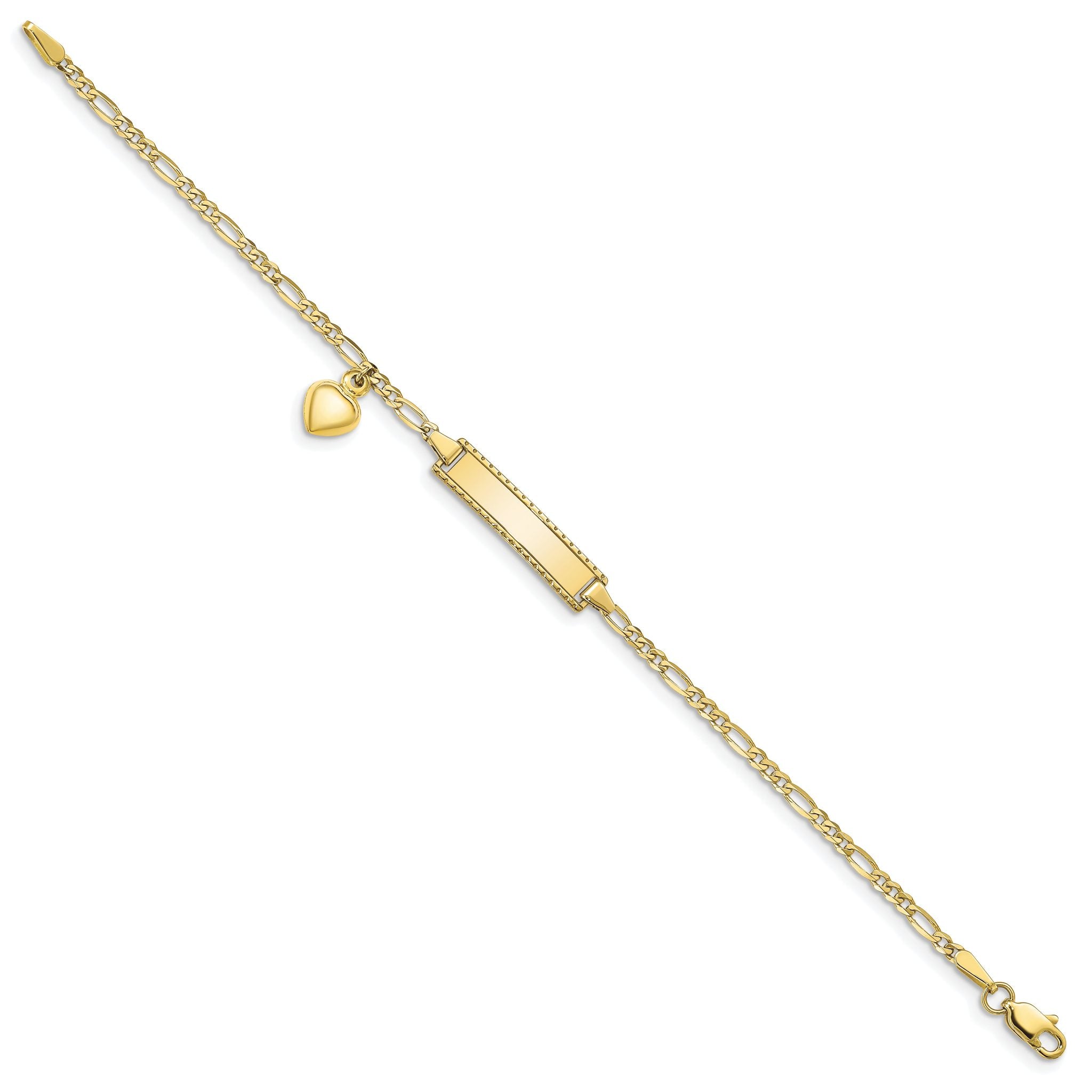 10k Figaro Link ID Bracelet Secondary image