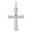 Sterling Silver 925 Polished Hollow Cross Pendant Elegant 62mm