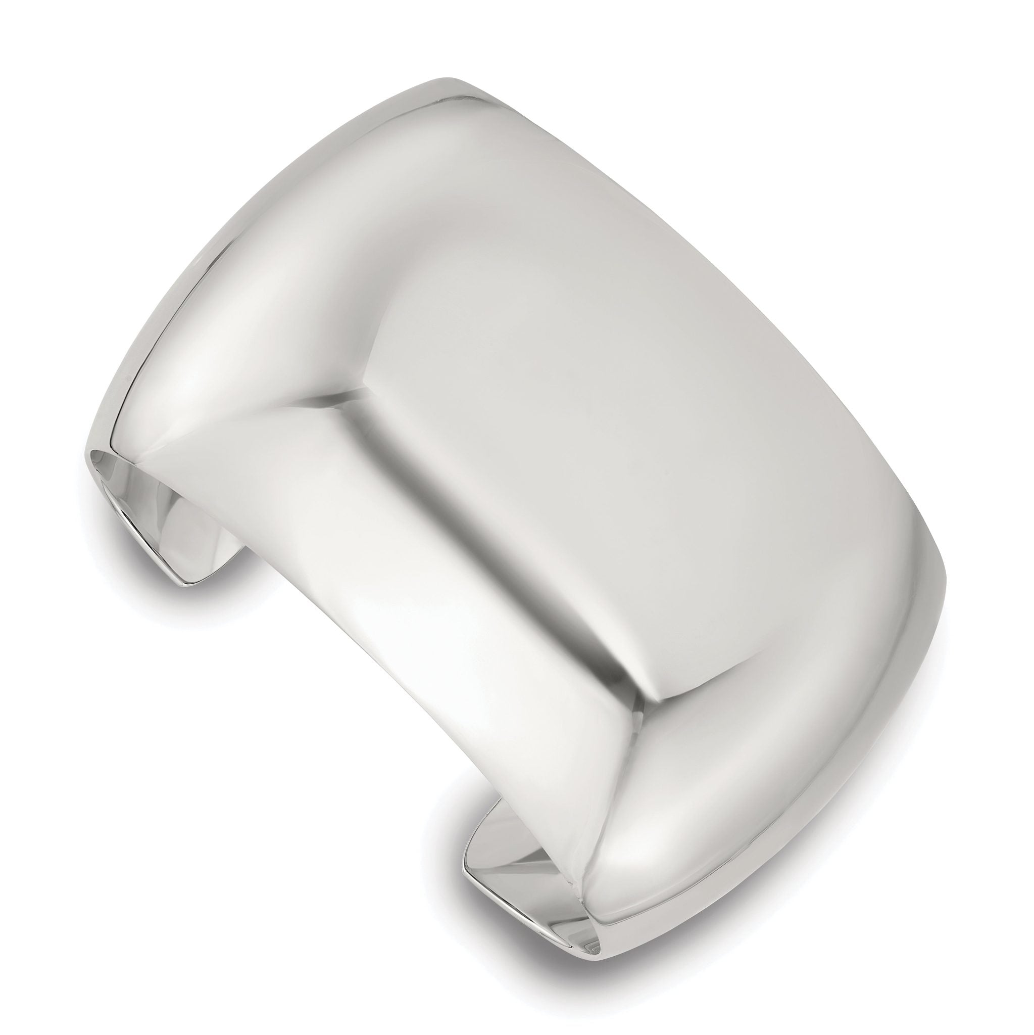 Sterling Silver Polished 40mm Domed Cuff Bangle Main image